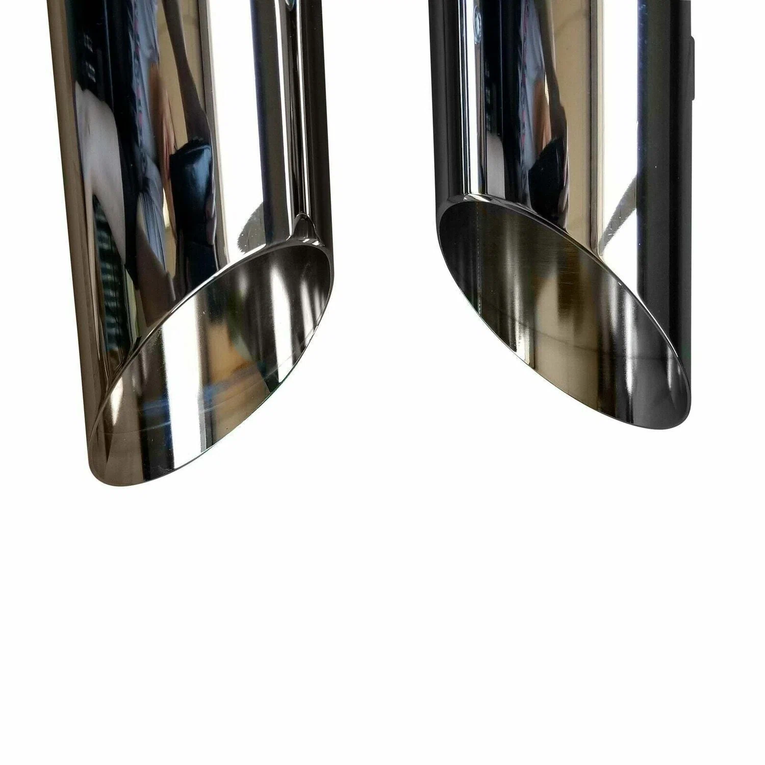 95-16 Harley Davidson Angle Cut Slip On Muffler Chrome Exhaust 2 Baffle